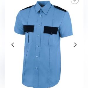 HALLOWEEN NWT- Mens Poly Cotton Security Shirt Short Sleeve. National Patrol